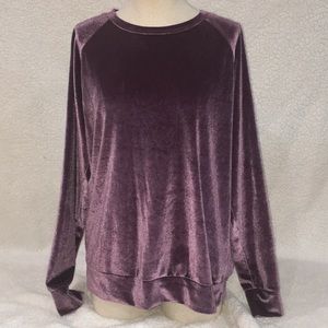 Purple Velour Sweatshirt